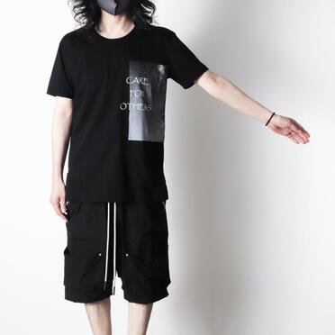 コットン天竺 Tシャツ　BLACK×WHITE No.19