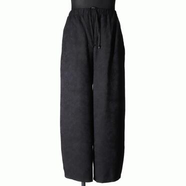 P-403 Wide Easy Pants with Hem Button　BLACK No.1
