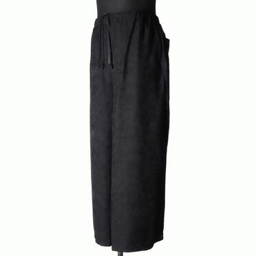 P-403 Wide Easy Pants with Hem Button　BLACK No.2