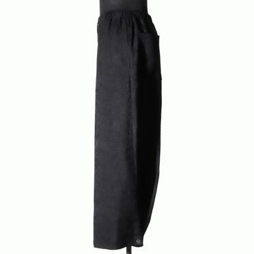 P-403 Wide Easy Pants with Hem Button　BLACK No.3