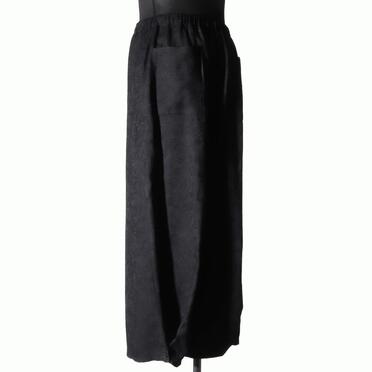P-403 Wide Easy Pants with Hem Button　BLACK No.4