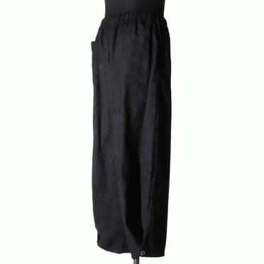 P-403 Wide Easy Pants with Hem Button　BLACK No.6