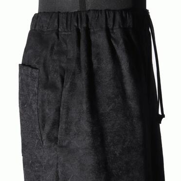 P-403 Wide Easy Pants with Hem Button　BLACK No.8