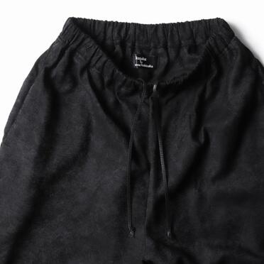 P-403 Wide Easy Pants with Hem Button　BLACK No.12