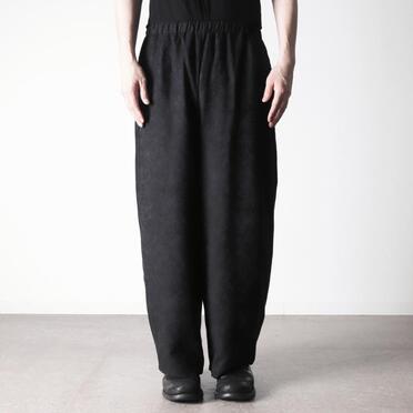 P-403 Wide Easy Pants with Hem Button　BLACK No.15