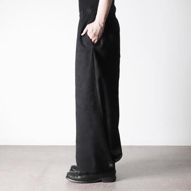 P-403 Wide Easy Pants with Hem Button　BLACK No.16