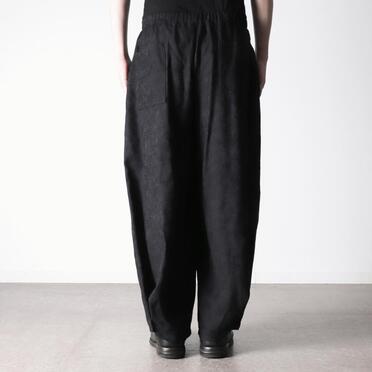 P-403 Wide Easy Pants with Hem Button　BLACK No.18