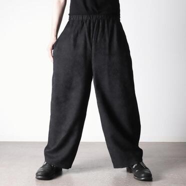 P-403 Wide Easy Pants with Hem Button　BLACK No.20