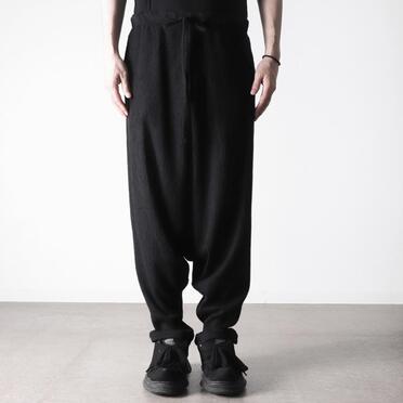 TC楊柳 サルエルパンツ　BLACK No.15