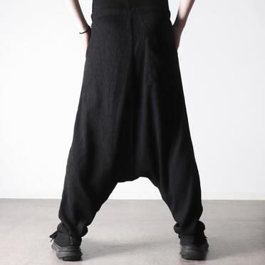 TC楊柳 サルエルパンツ　BLACK No.20