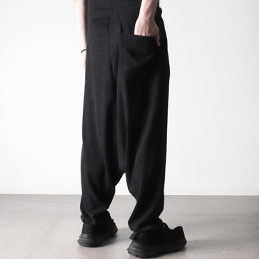 TC楊柳 サルエルパンツ　BLACK No.21