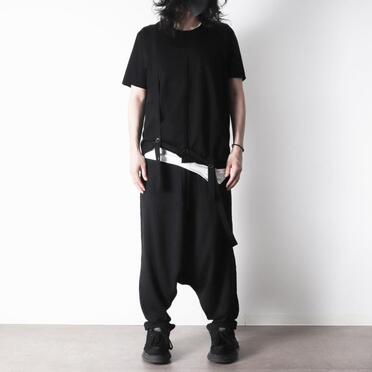 TC楊柳 サルエルパンツ　BLACK No.23
