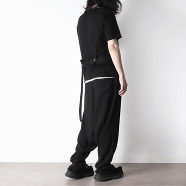 TC楊柳 サルエルパンツ　BLACK No.24
