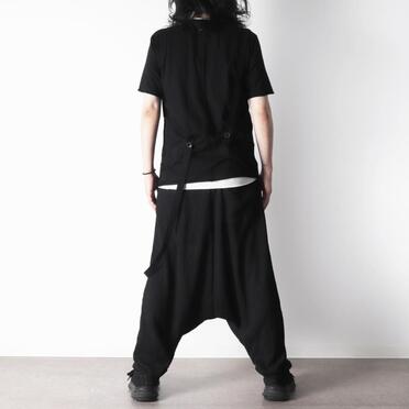 TC楊柳 サルエルパンツ　BLACK No.25