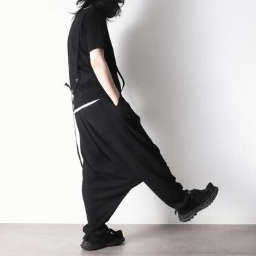 TC楊柳 サルエルパンツ　BLACK No.26