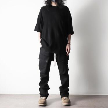 Stretch Cargo Flared Pants　BLACK No.21