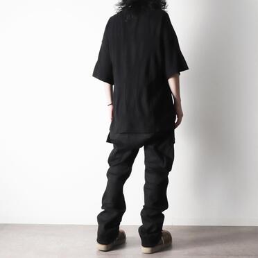 Stretch Cargo Flared Pants　BLACK No.23