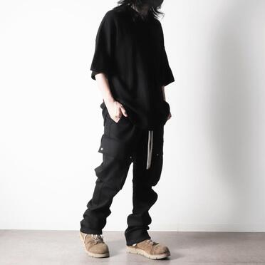 Stretch Cargo Flared Pants　BLACK No.24