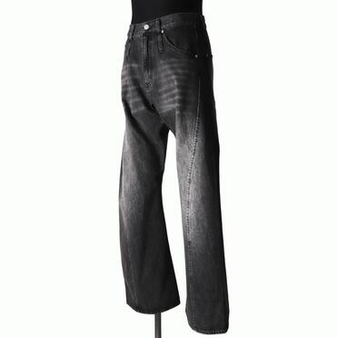 TWIST FLARE 3D DENIM PANTS　FADE BLACK No.2