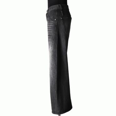 TWIST FLARE 3D DENIM PANTS　FADE BLACK No.3