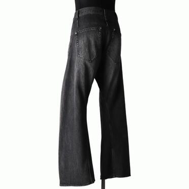 TWIST FLARE 3D DENIM PANTS　FADE BLACK No.4