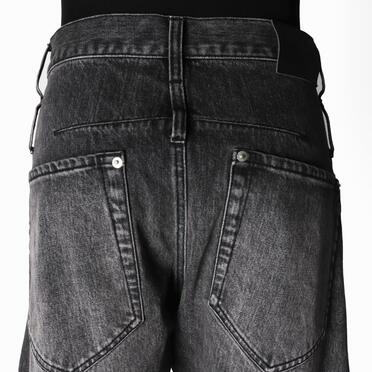 TWIST FLARE 3D DENIM PANTS　FADE BLACK No.9