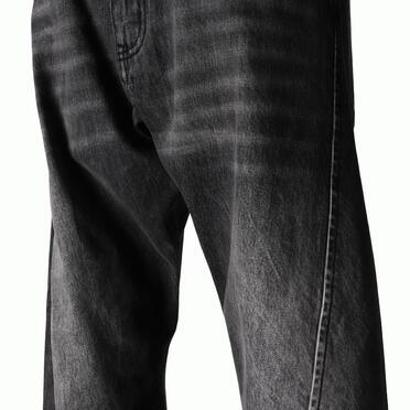 TWIST FLARE 3D DENIM PANTS　FADE BLACK No.10