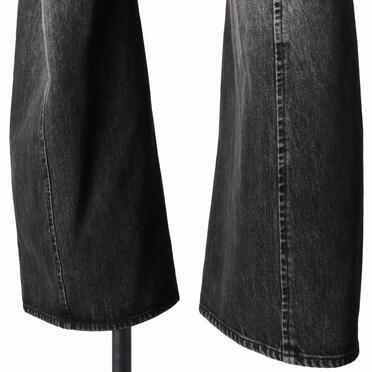 TWIST FLARE 3D DENIM PANTS　FADE BLACK No.11