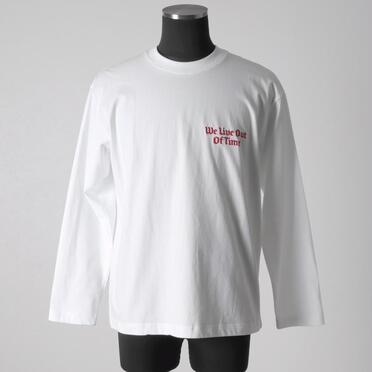 EMBROIDERY L/S T-SHIRT　WHITE No.1