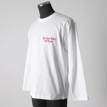 EMBROIDERY L/S T-SHIRT　WHITE No.2