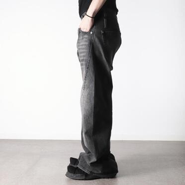 TWIST FLARE 3D DENIM PANTS　FADE BLACK No.15