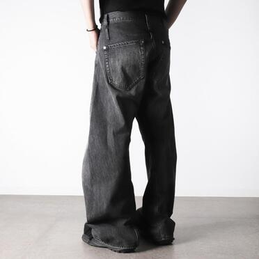 TWIST FLARE 3D DENIM PANTS　FADE BLACK No.16
