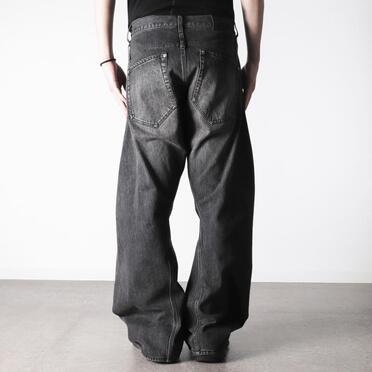 TWIST FLARE 3D DENIM PANTS　FADE BLACK No.17