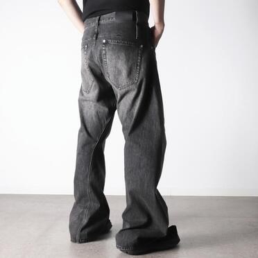 TWIST FLARE 3D DENIM PANTS　FADE BLACK No.19