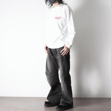 TWIST FLARE 3D DENIM PANTS　FADE BLACK No.23