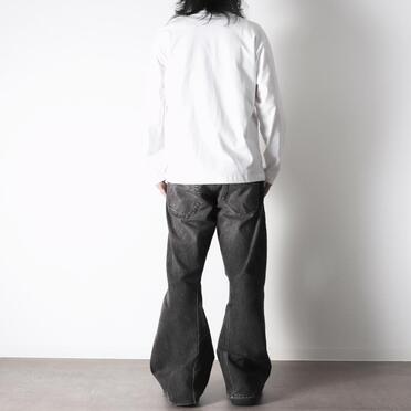 TWIST FLARE 3D DENIM PANTS　FADE BLACK No.22