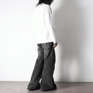 TWIST FLARE 3D DENIM PANTS　FADE BLACK No.24