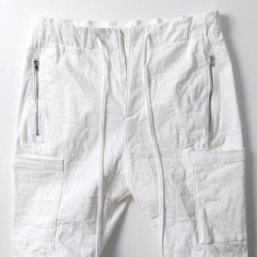 ストレッチデニム ソフトサルエルパンツ　WHITE No.7