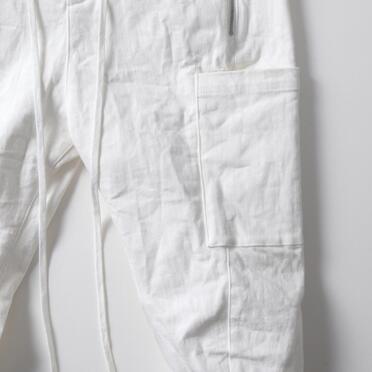 ストレッチデニム ソフトサルエルパンツ　WHITE No.8
