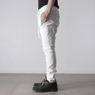 ストレッチデニム ソフトサルエルパンツ　WHITE No.17