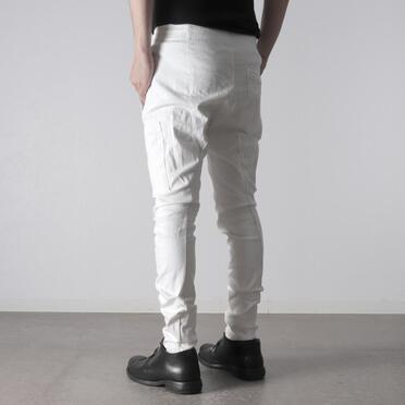 ストレッチデニム ソフトサルエルパンツ　WHITE No.18