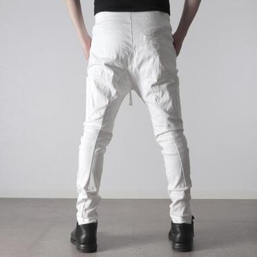 ストレッチデニム ソフトサルエルパンツ　WHITE No.20