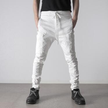ストレッチデニム ソフトサルエルパンツ　WHITE No.22