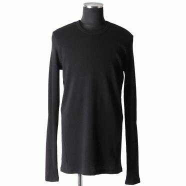 Back-Printed Waffle Jersey Long Sleeve　BLACK No.1