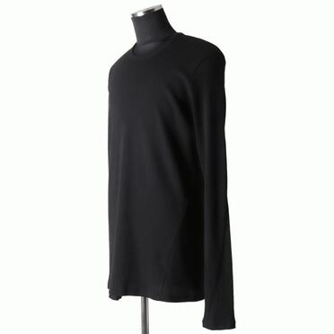 Back-Printed Waffle Jersey Long Sleeve　BLACK No.2