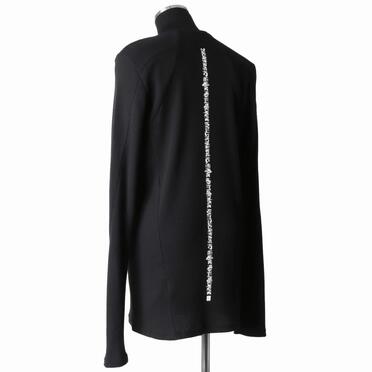 Back-Printed Waffle Jersey Long Sleeve　BLACK No.4