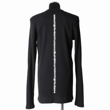 Back-Printed Waffle Jersey Long Sleeve　BLACK No.5