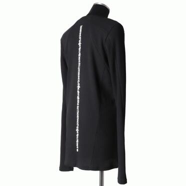 Back-Printed Waffle Jersey Long Sleeve　BLACK No.6