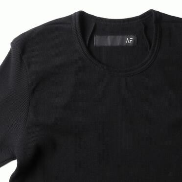 Back-Printed Waffle Jersey Long Sleeve　BLACK No.7
