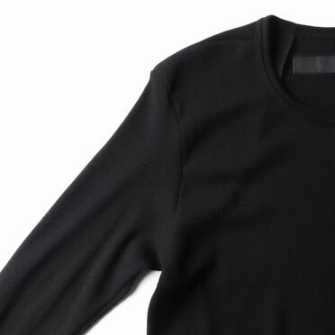 Back-Printed Waffle Jersey Long Sleeve　BLACK No.8